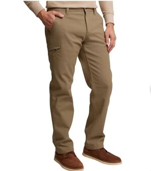 Men's Weatherproof Tan Fleece Lined Utility Pant - 32W X 29L